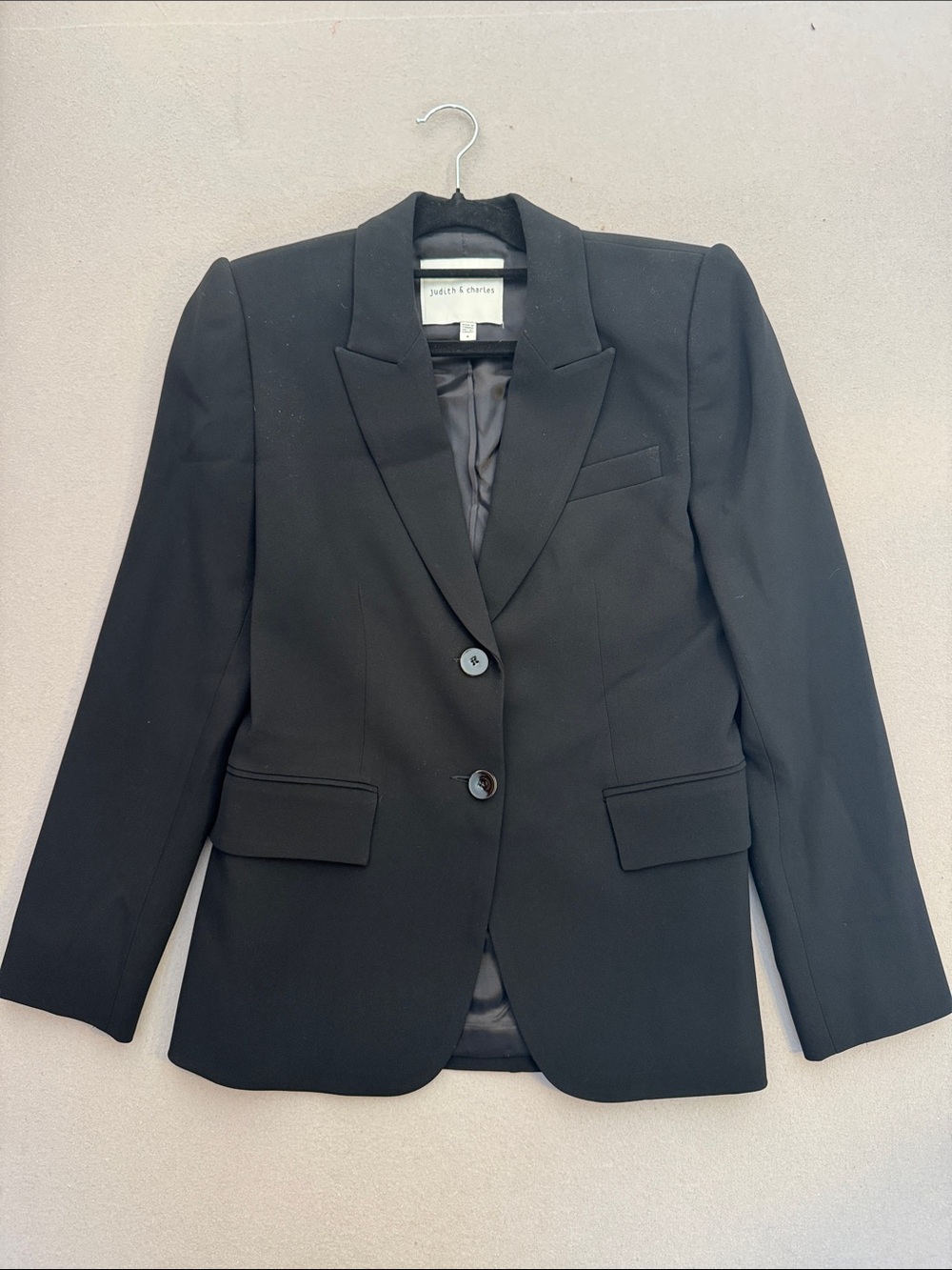 Judith & Charles Black Tailored Two-Button Women's Blazer from TV Show Wardrobe